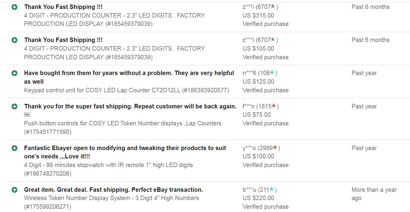 Cosycom eBay customer feedback screenshot 2
